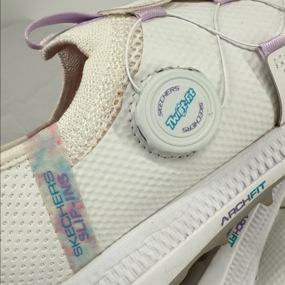 Skechers Shoes Wm 8 Waterproof Slip Ins Sneakers White Athletic Arch Fit - Picture 11 of 15
